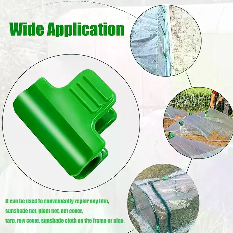 50pcs Windproof Greenhouse Film Clips – Garden Cover Clips Greenhouse Film Clips Peaceful Pleasures Health and Wellness