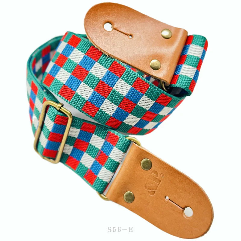 PP Guitar Strap Praise Jacquard Plaid Leopard Print Wholesale Folk
