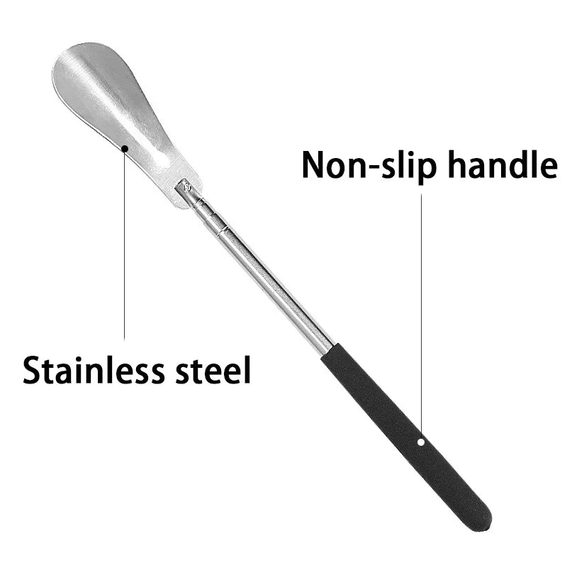Retractable Long Handle Shoe Horn | Stainless Steel 31–65cm