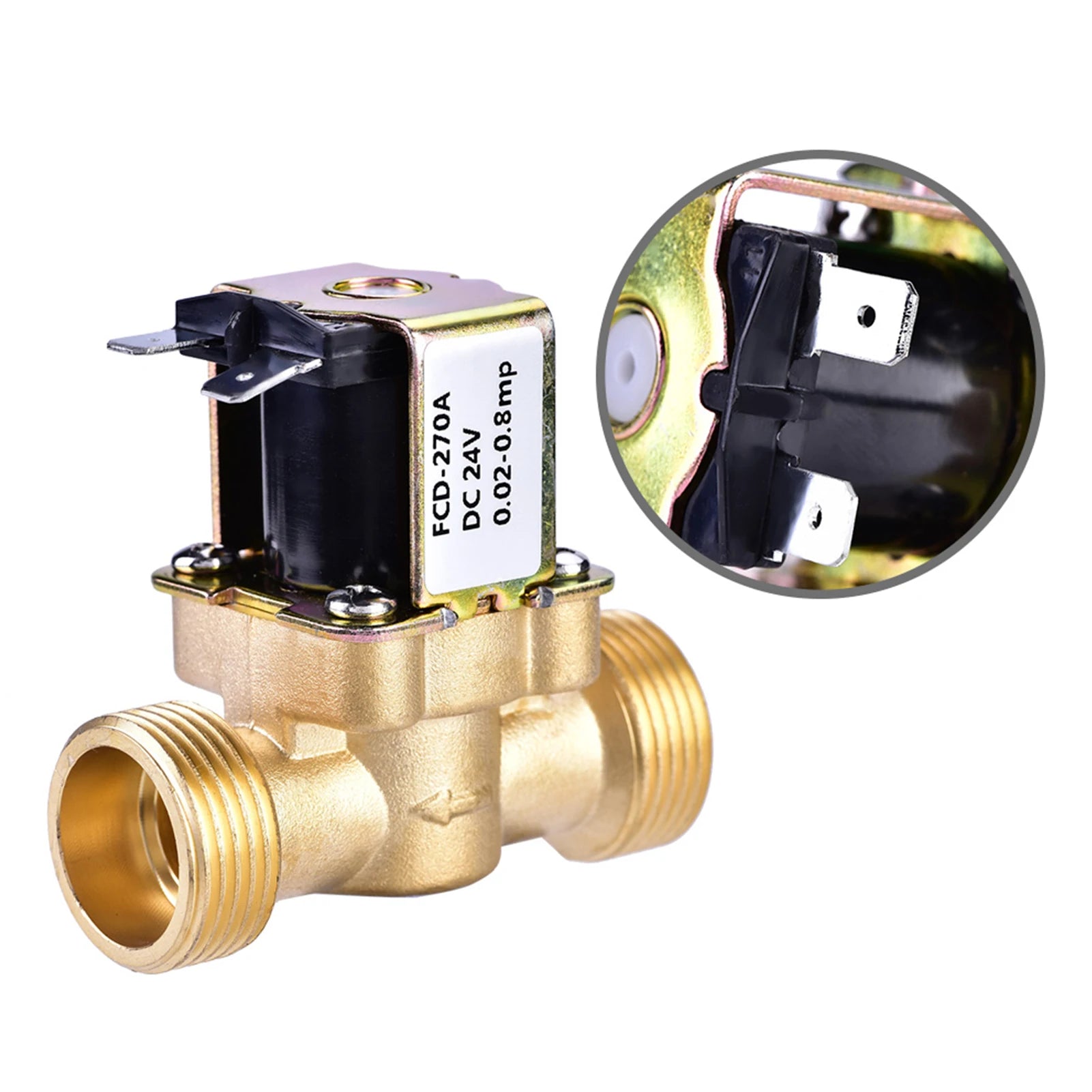 3/4" DC 24V Normally Closed Brass Electric Solenoid Magnetic Valve For Water Control Electric Valve DC Water Valve Water Valve Peaceful Pleasures Health and Wellness