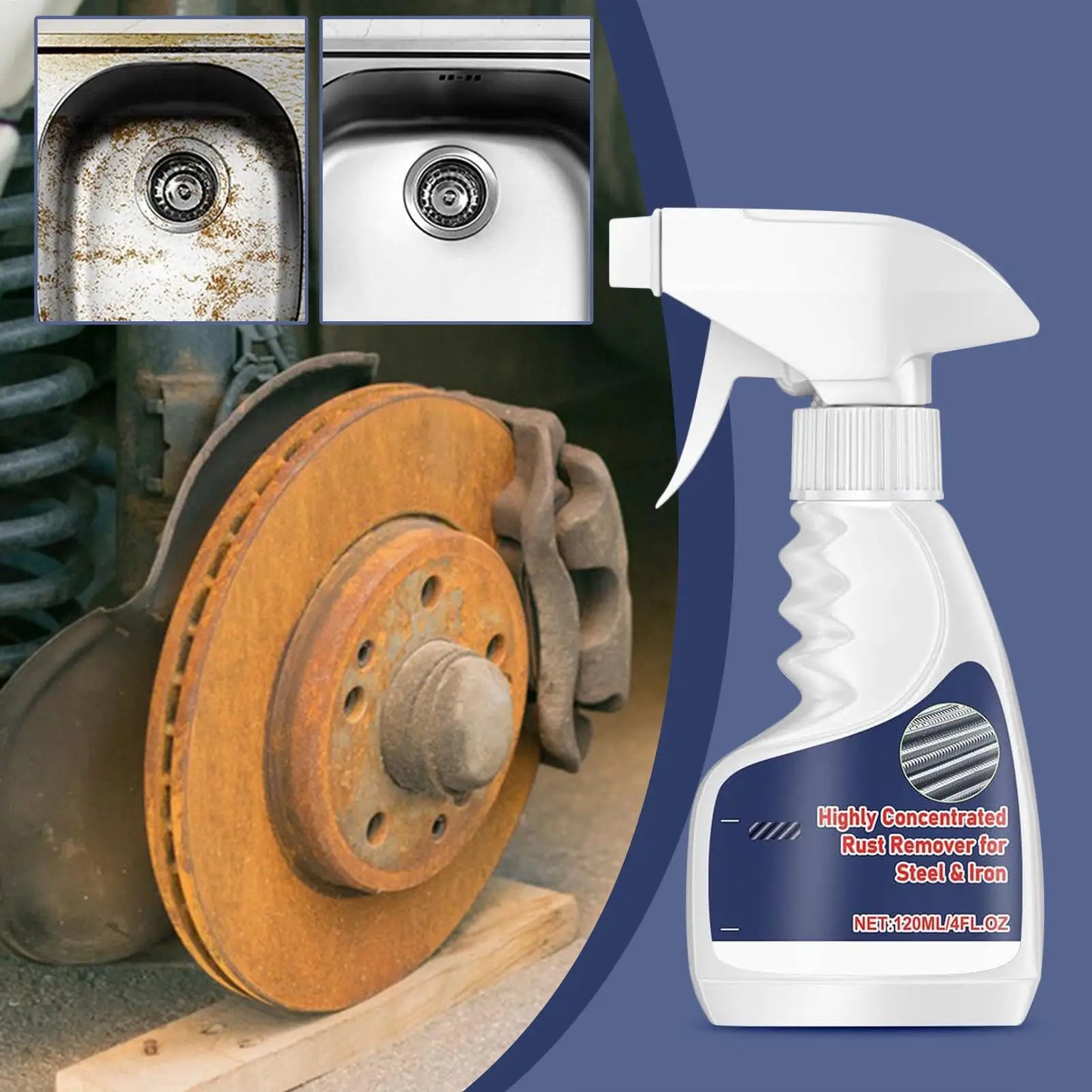 Heavy-Duty Metal Rust Remover for Cars, Tools & Home
