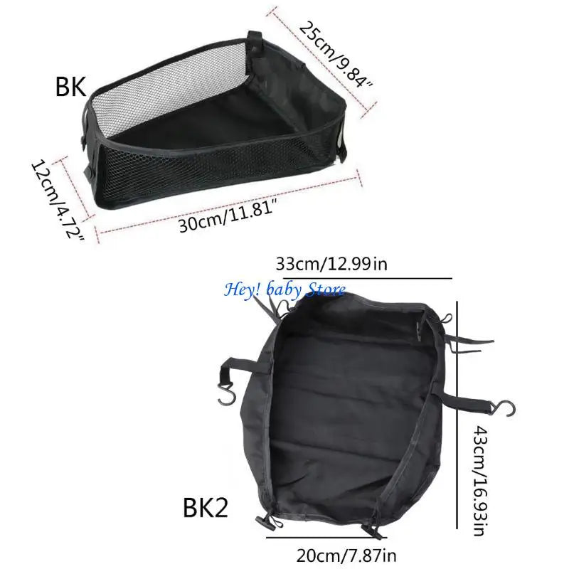 Oxford Pram Bottom Storage Basket | Stroller Organiser Bag