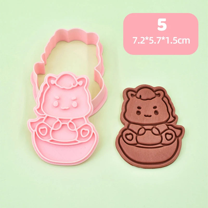 3D Horse Cookie Cutter Stamp | Chinese New Year Baking Mold Cookie Cutter Mold Peaceful Pleasures Health and Wellness 5