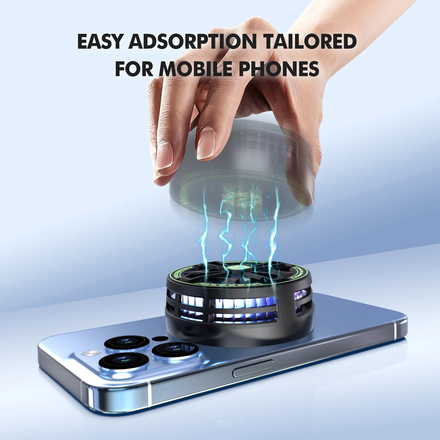 2 In 1 Magnetic Wireless Charging 15W Universal Phone Cooler with Digital Display RGB Lights for Iphone Samsung Airpods Peaceful Pleasures Health and Wellness