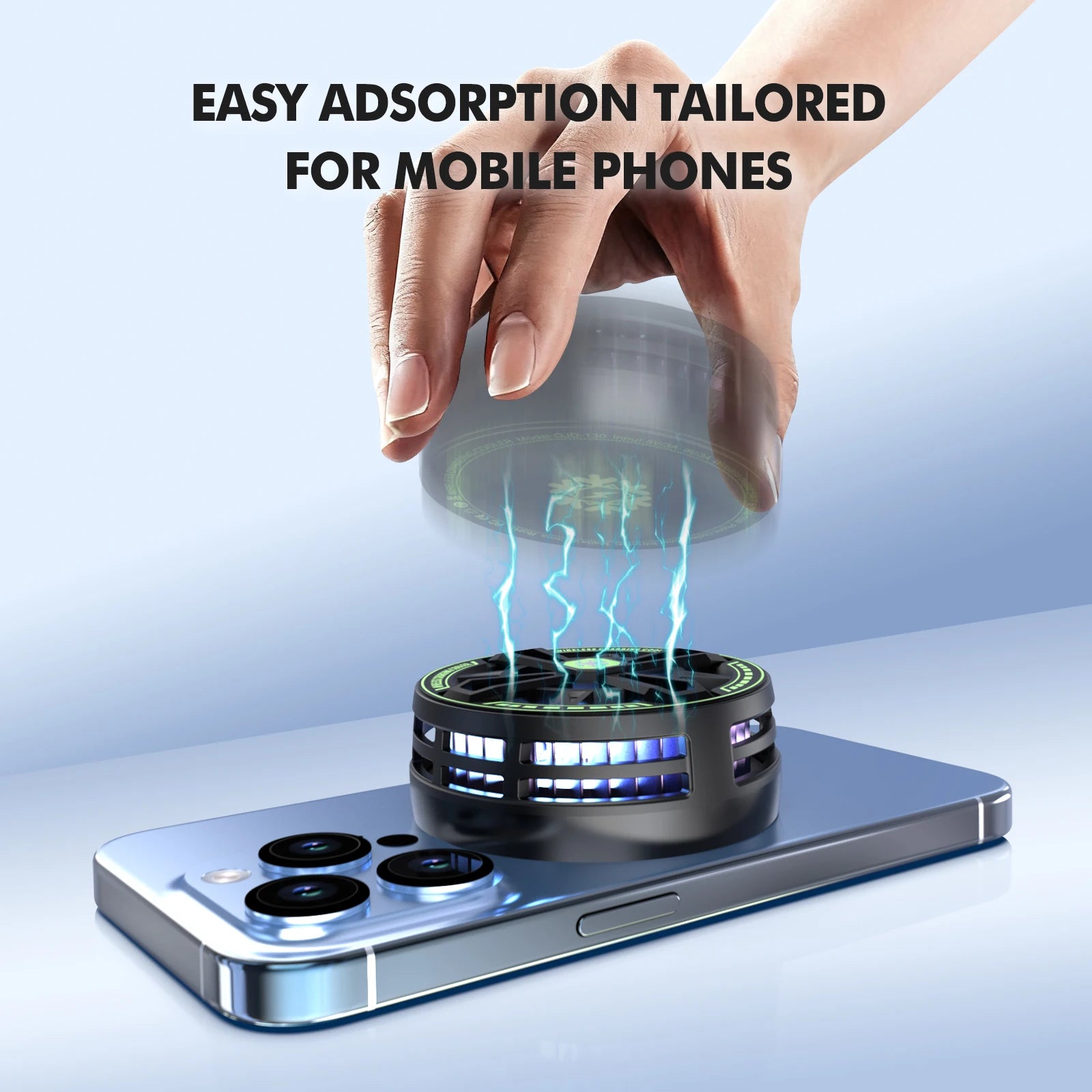 2 In 1 Magnetic Wireless Charging 15W Universal Phone Cooler with Digital Display RGB Lights for Iphone Samsung Airpods Peaceful Pleasures Health and Wellness