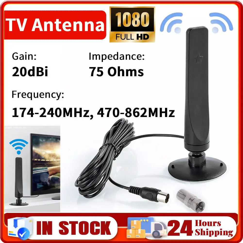 Indoor HDTV Antenna 12dBi 1080P HD 50-Mile Range Peaceful Pleasures Health and Wellness france
