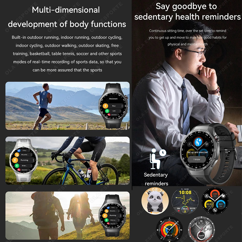 Ola Esporte Smart Watch 1.52" AMOLED Bluetooth Fitness Tracker