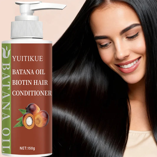 Batana Oil Biotin Conditioner 150g - Repair Damaged Hair, Anti Frizz Formula, Heat Protection, Smooth & Shiny Hair Peaceful Pleasures Health and Wellness Default Title