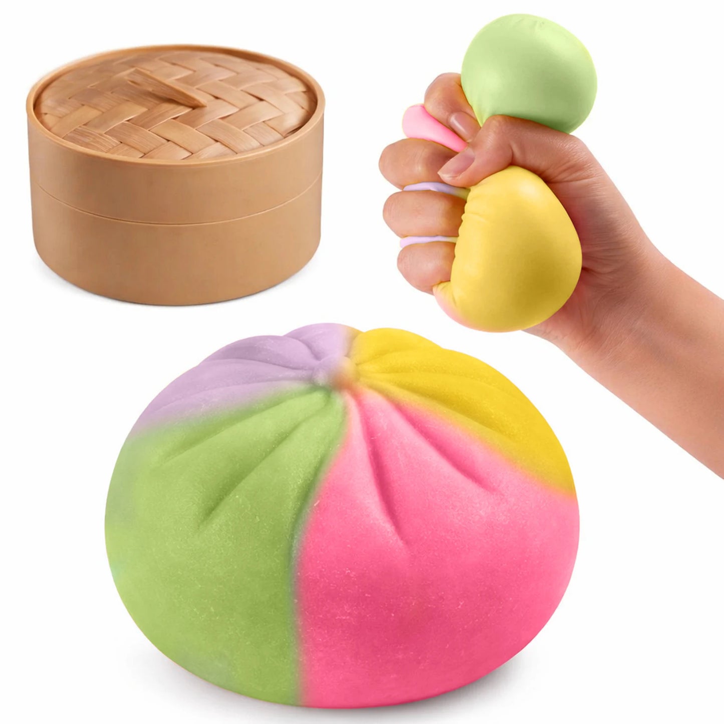 Bread Squeeze Ball Sensory Toy – 10 Colors | Kids & Adults