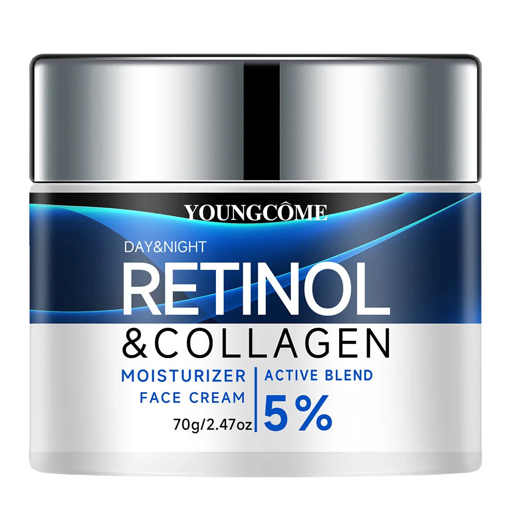 Retinol Face Cream Smooth Wrinkle Younger Firming Lifting Fade Fine Lines Whitening Moisturizing Brightening Skin Care Cosmetic Peaceful Pleasures Health and Wellness 70g