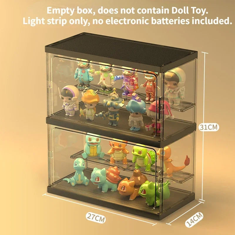 Large Collectible Figure Display Case – Dust-Proof Organizer Box