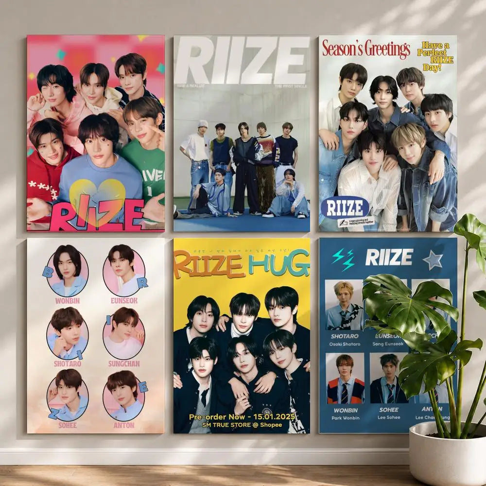 Kpop R-RIIZES Poster HD Self Adhesive Waterproof Wall Art Ideal for Home Office Dorm Bedroom Great Gift Peaceful Pleasures Health and Wellness