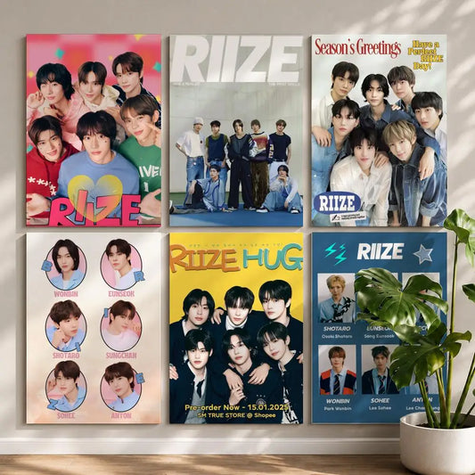 Kpop R-RIIZES Poster HD Self Adhesive Waterproof Wall Art Ideal for Home Office Dorm Bedroom Great Gift Peaceful Pleasures Health and Wellness
