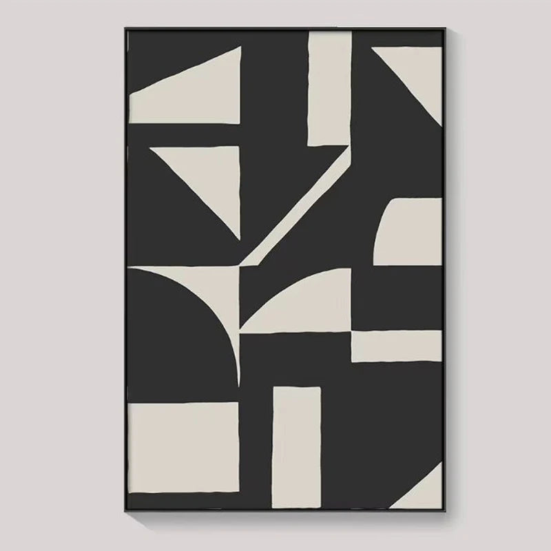 Hand-painted Large-scale Minimalist Modern Mural Art on Black and White Abstract Canvas, Living Room Art, Acrylic Oil Painting Peaceful Pleasures Health and Wellness Without frame 3 120x80cm