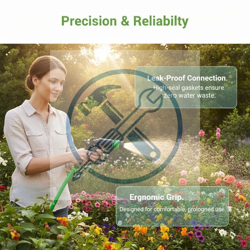 4-Piece Adjustable Garden Hose Spray Nozzle Set | Multi-Use