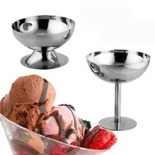 Stainless Steel Salad Cup Ice Cream Dessert Bowl Portable Kitchen Peaceful Pleasures Health and Wellness