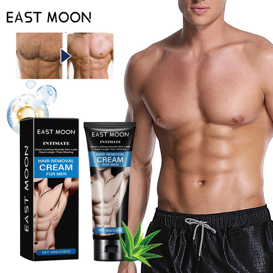 Men's Painless Depilatory Cream – Chest, Arm, Leg & Back | 60g Hair Removal Cream Peaceful Pleasures Health and Wellness