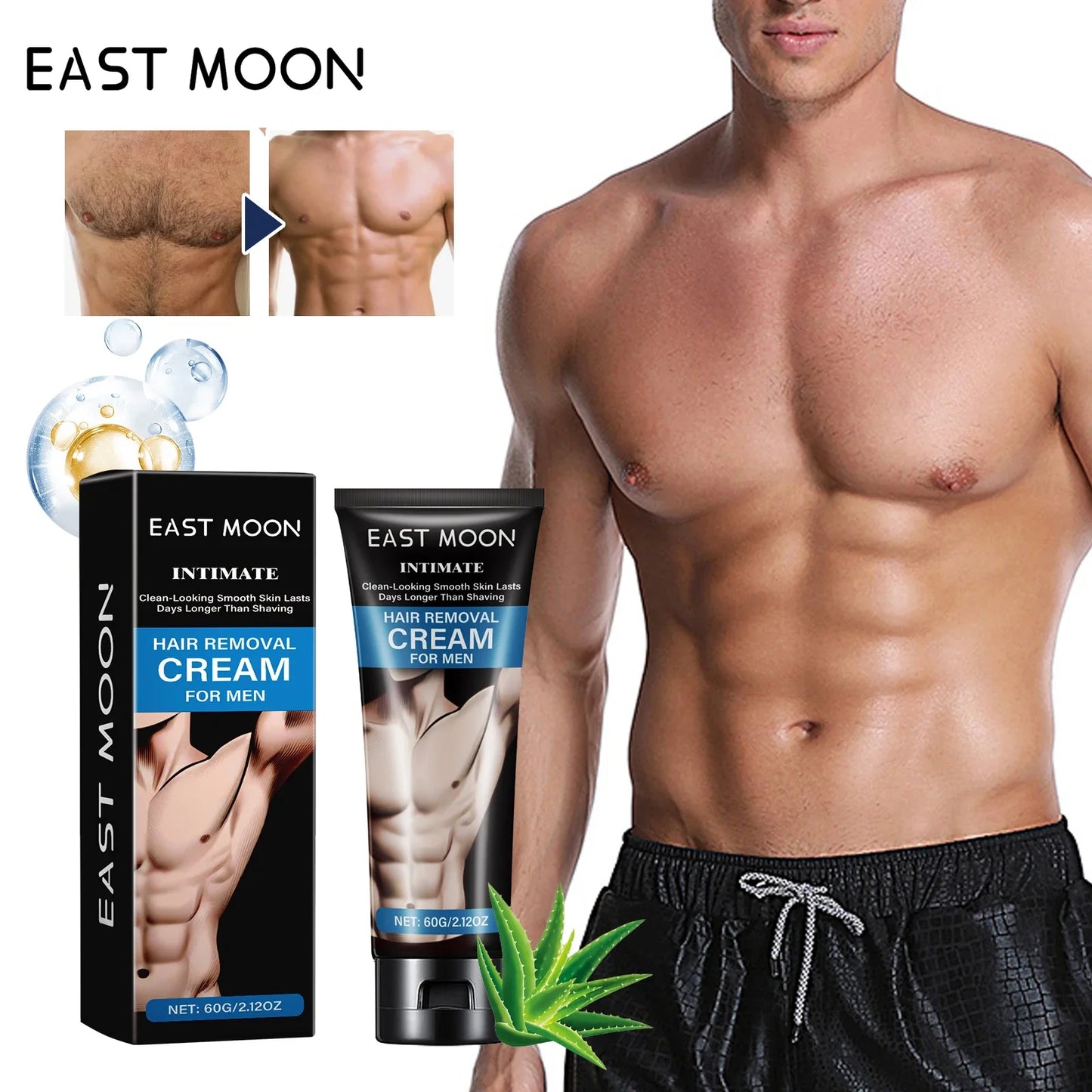 Men's Body Hair Removal Cream – Chest, Arm, Leg & Back
