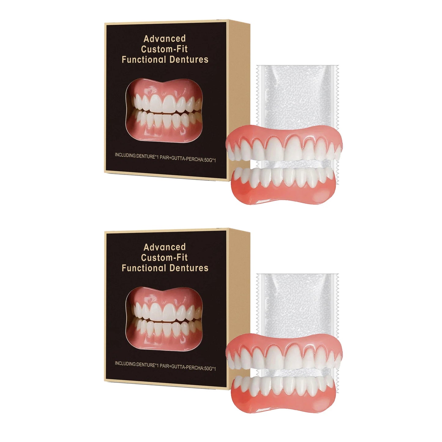 Temporary Silicone Denture Veneers Kit | Fake Teeth Whitening