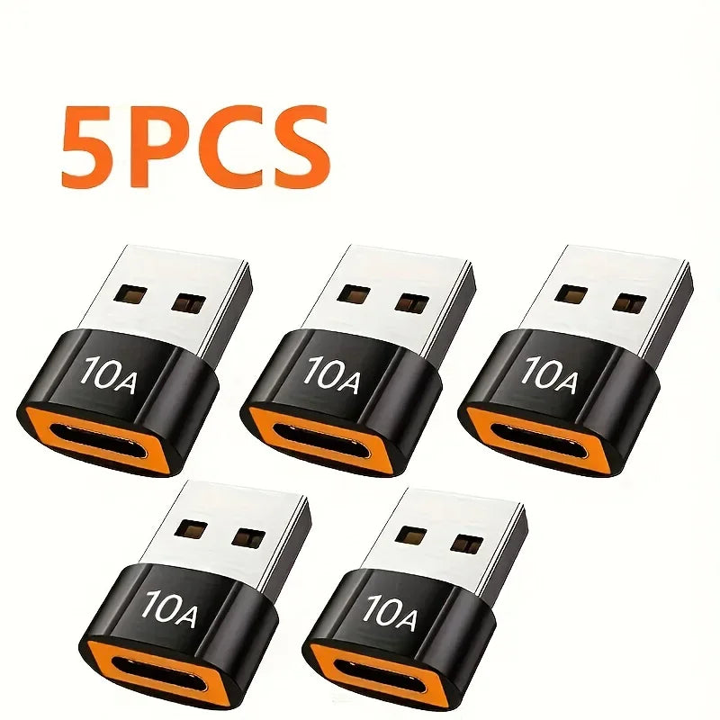 10A USB A To USB C OTG Adapter Type C to USB Converter USB 3.0 Adapter For Xiaomi 14 MacBook USB To Type C OTG Connector Peaceful Pleasures Health and Wellness 5pcs USB A Male