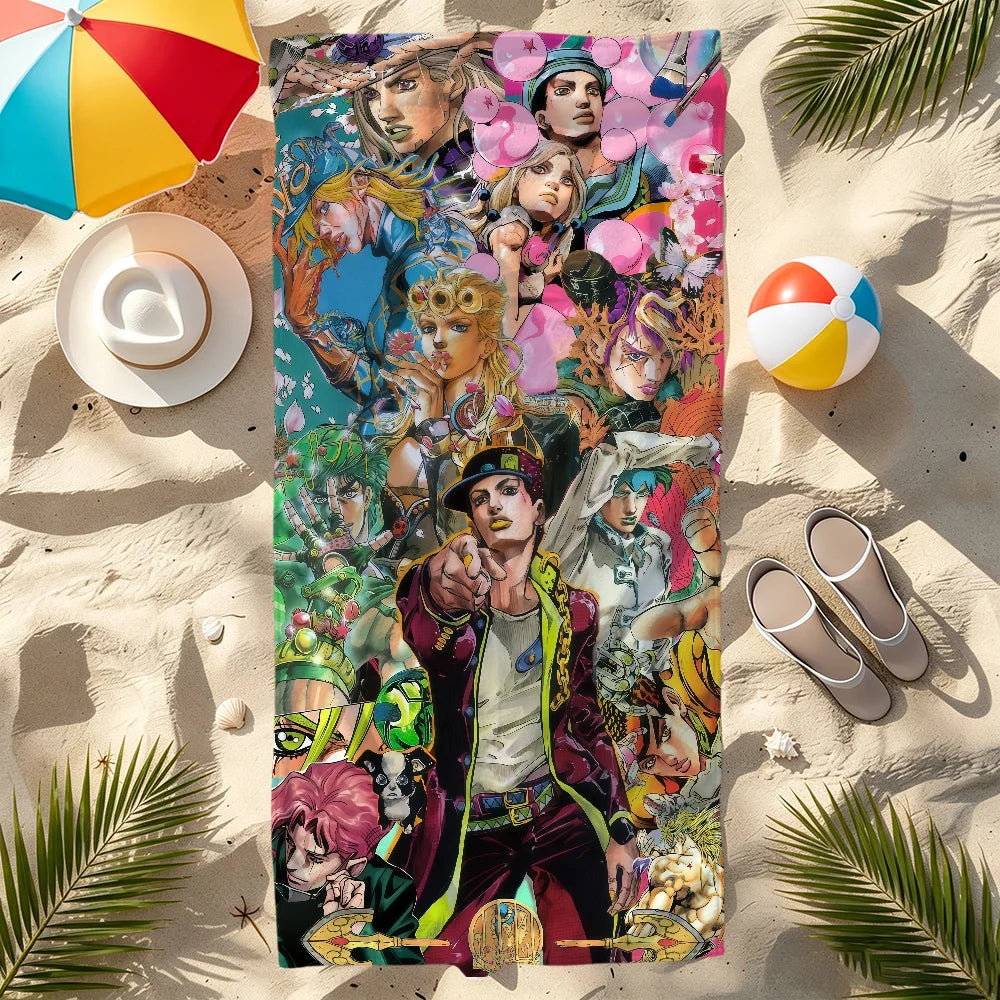 Cute Anime Quick-Dry Beach Towel | Soft, Lightweight Multi-Size Quick-Dry Beach Towel Peaceful Pleasures Health and Wellness