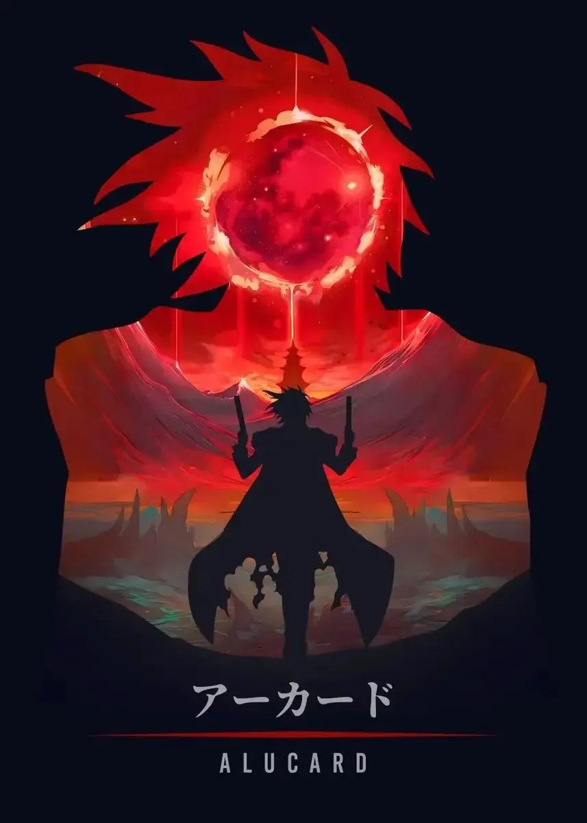 Horror Anime Hellsing Ultimate Posters Manga Canvas Painting Prints Wall Art Mural for Living Room Study Home Decor Peaceful Pleasures Health and Wellness 8 40x50cm Unframed