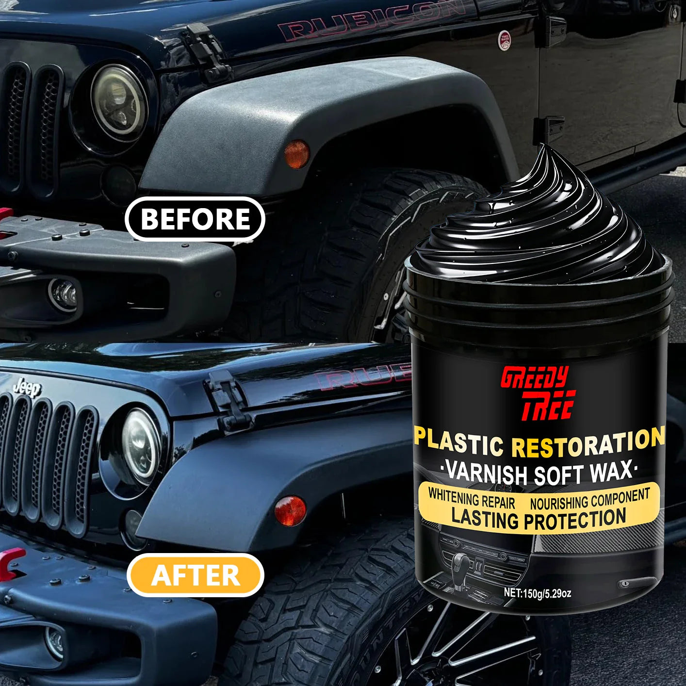 Automotive Plastic Restorer, Tire Brightener & Dashboard Wax