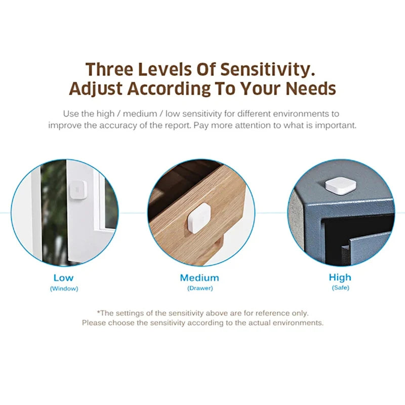 Aqara Smart Vibration Sensor Zigbee Smart Motion Shock Sensor Detection Alarm Monitor Built-in Gyro For Home Safety Mi Home App Peaceful Pleasures Health and Wellness