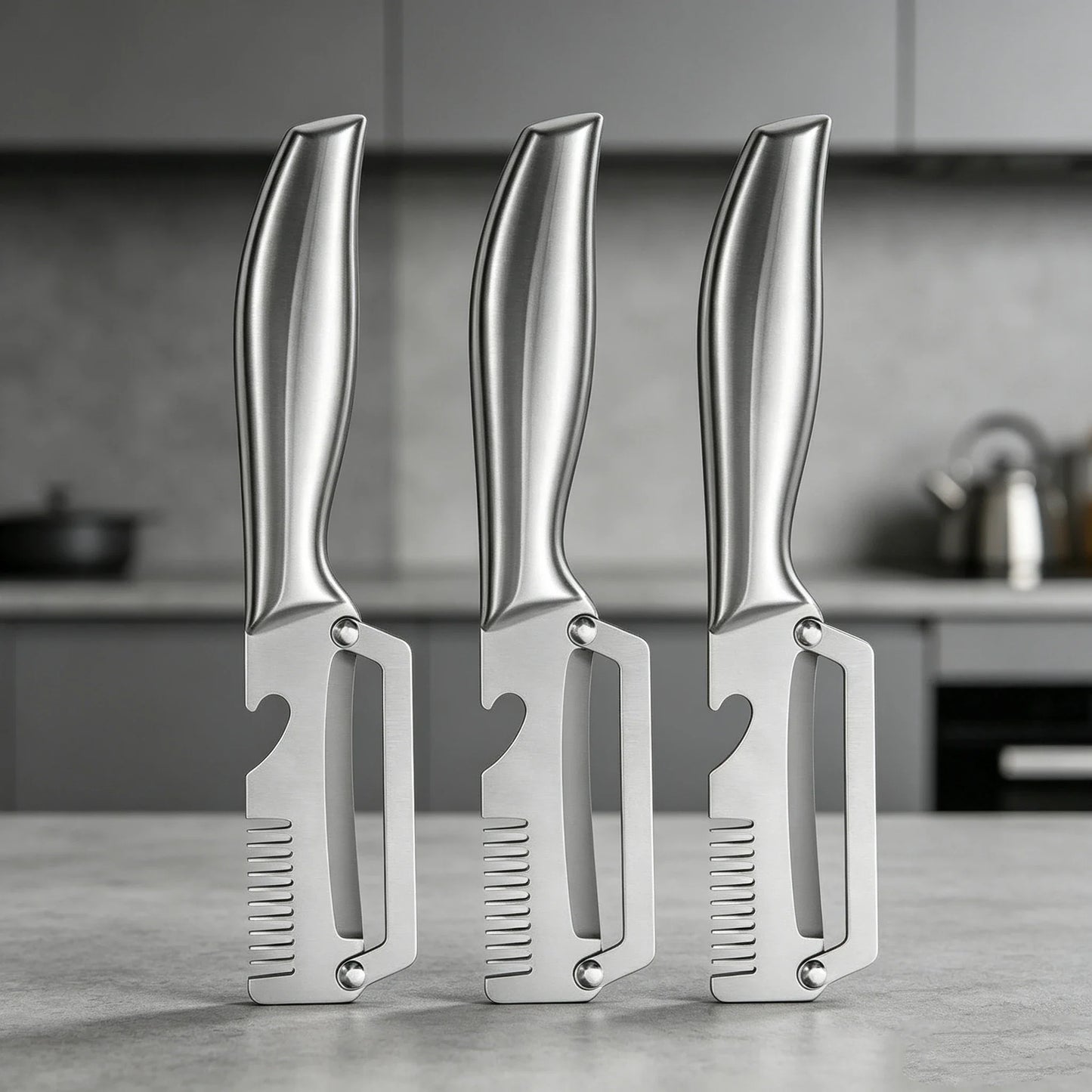 Stainless Steel Peeler with Wooden Handle | Multi-Function