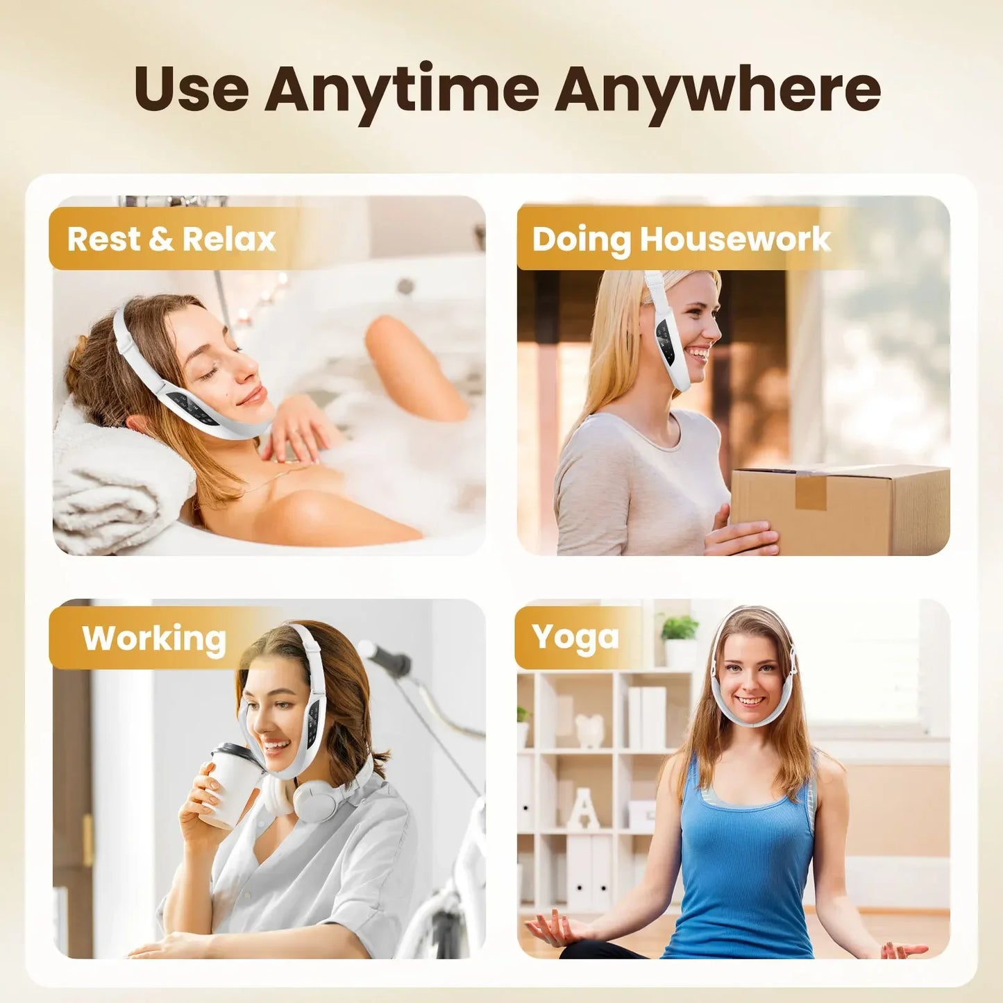 Hailicare 6-Mode Vibration Facial Massager | USB Rechargeable