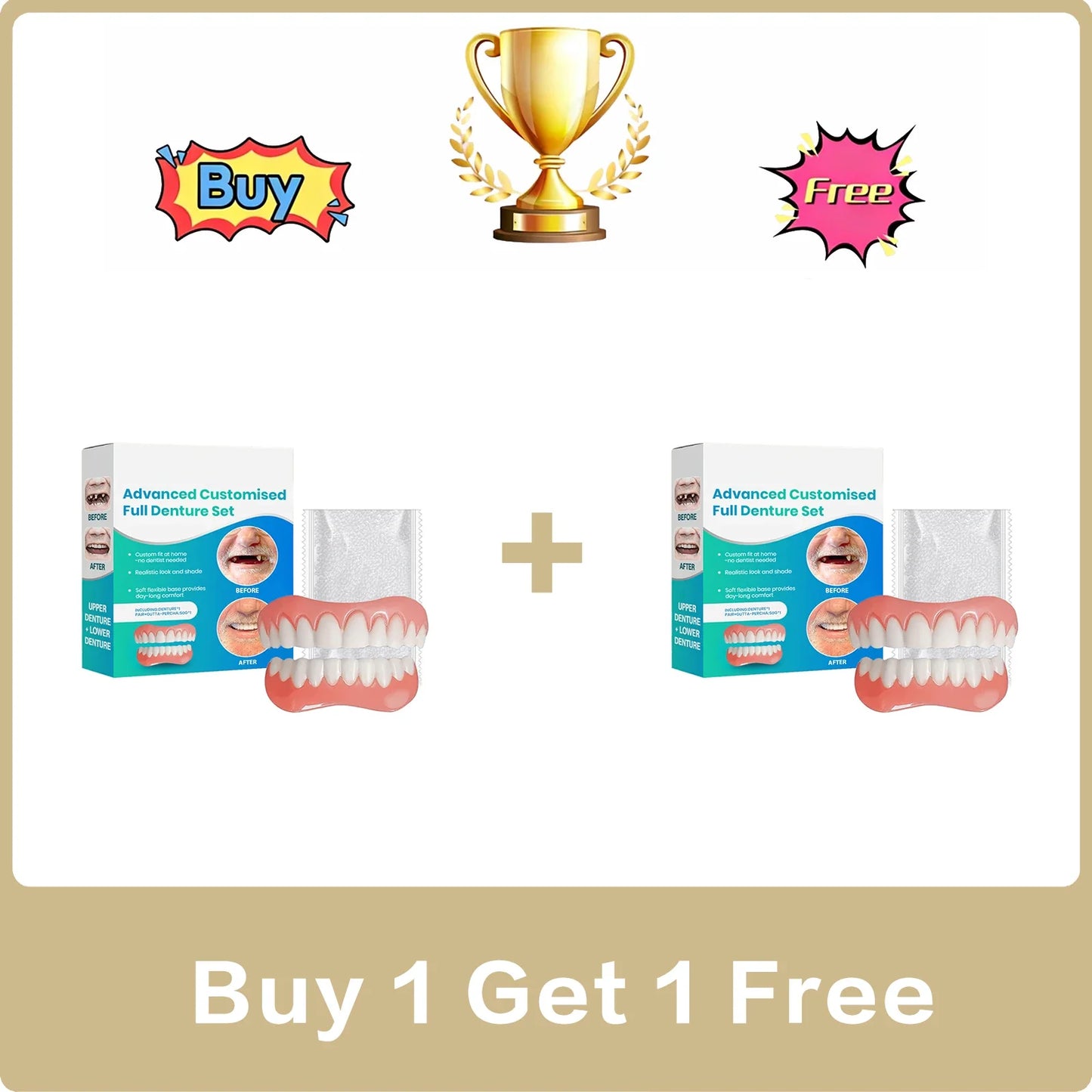 Adjustable Cosmetic Teeth Set – Smile Beauty Dental Cover Kit