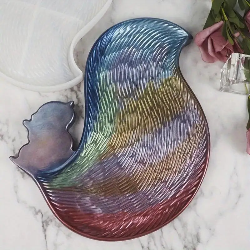 Large Squirrel Tray Silicone Mold DIY Resin Crystal Epoxy Crafts