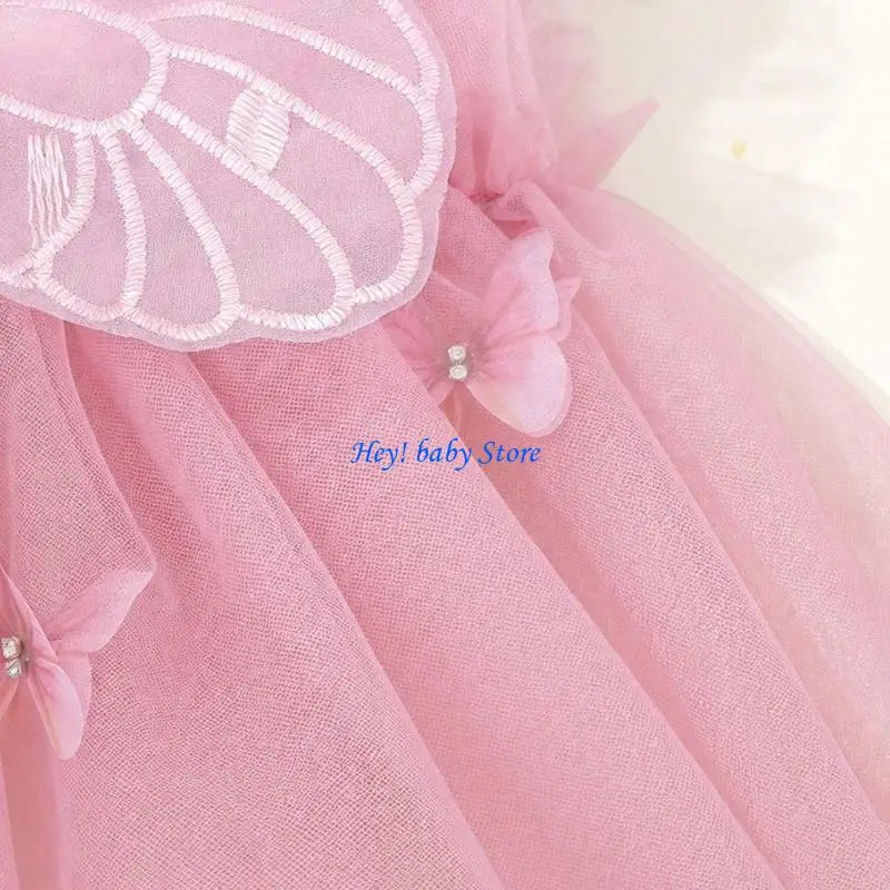 Newborn Baby Girl Photography Dress & Butterfly Headband Set