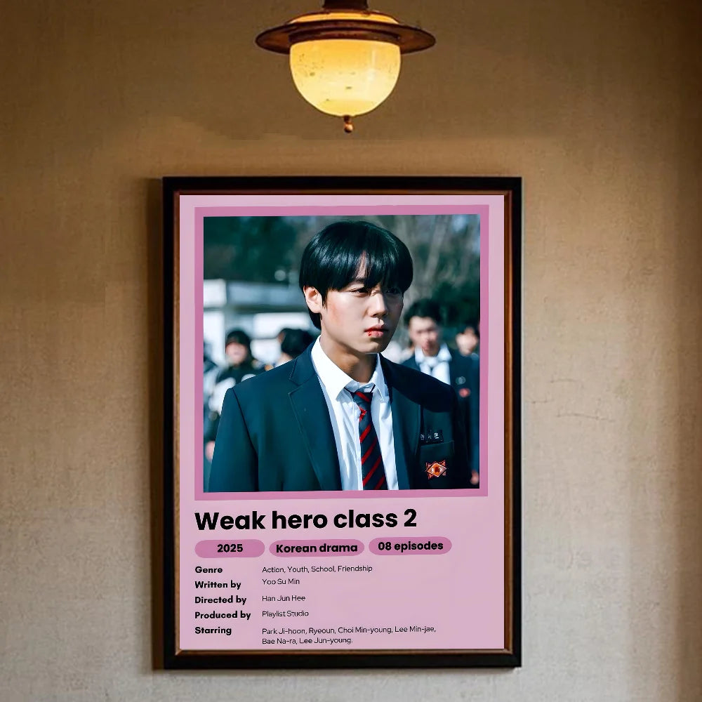 Korea W-Weak Hero Class 2 Poster HD art sticky wall waterproof home living room bedroom bar aesthetic decoration Peaceful Pleasures Health and Wellness z7 15X20cmNoframe