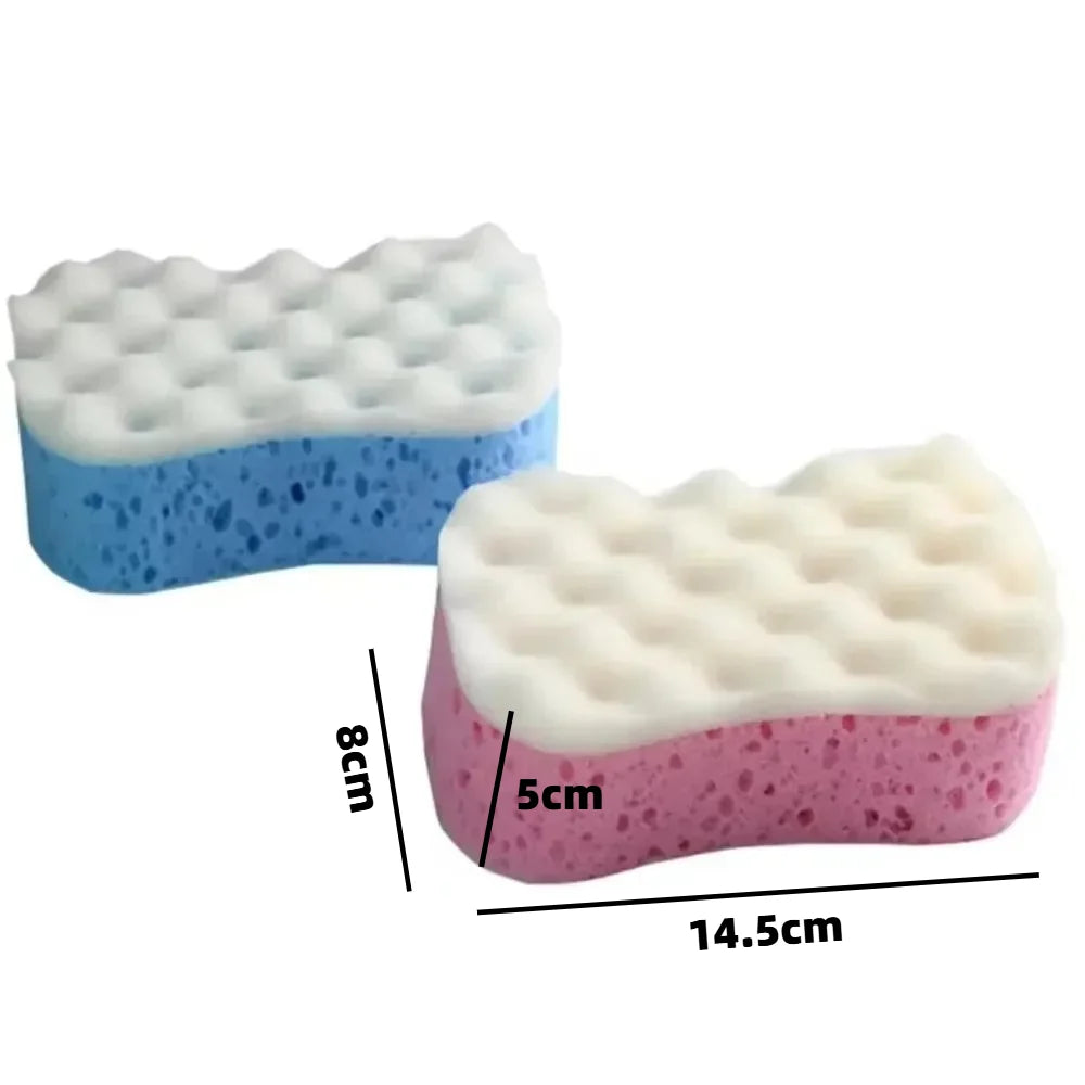 1/2Pcs Bath Sponge Women/Men Exfoliating Body Sponges Bath Sponges Pouf Foam Loofahs Sponge To Spa Reusable Bathing Accessories Peaceful Pleasures Health and Wellness