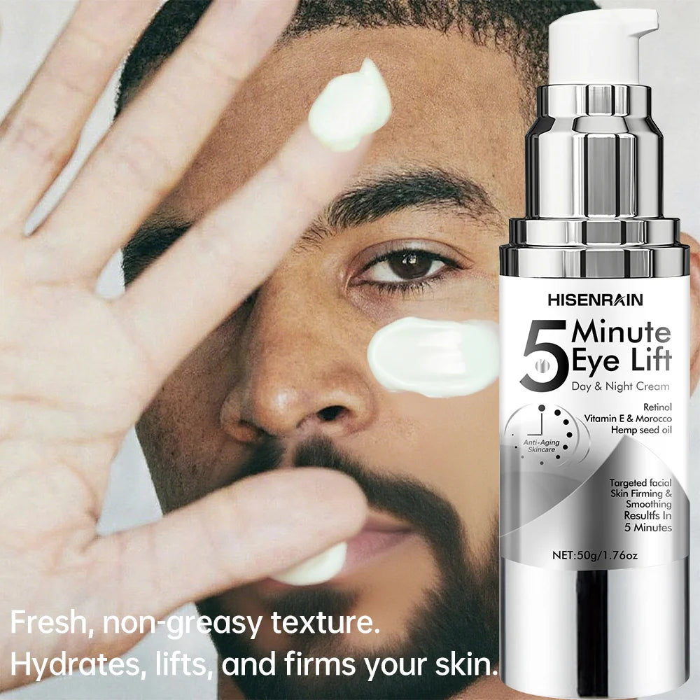 HISENRAIN Under Eye Cream, Caffeine & Retinol, Anti-Aging, 5 Minutes Lifting Effect, Dark Circles, Puffiness, Wrinkles. Peaceful Pleasures Health and Wellness