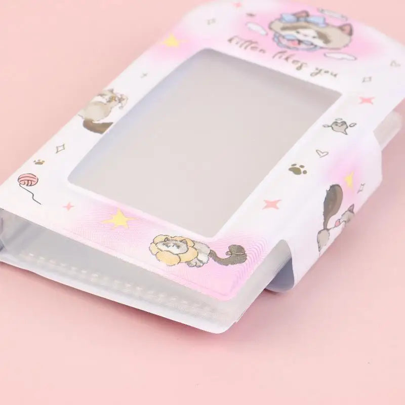 Cartoon 28 Card Slots Photo Card Binder 3-inch Kpop Photo Card Photo Album Postcard Photocards Holder Photocard Binder Idol Peaceful Pleasures Health and Wellness