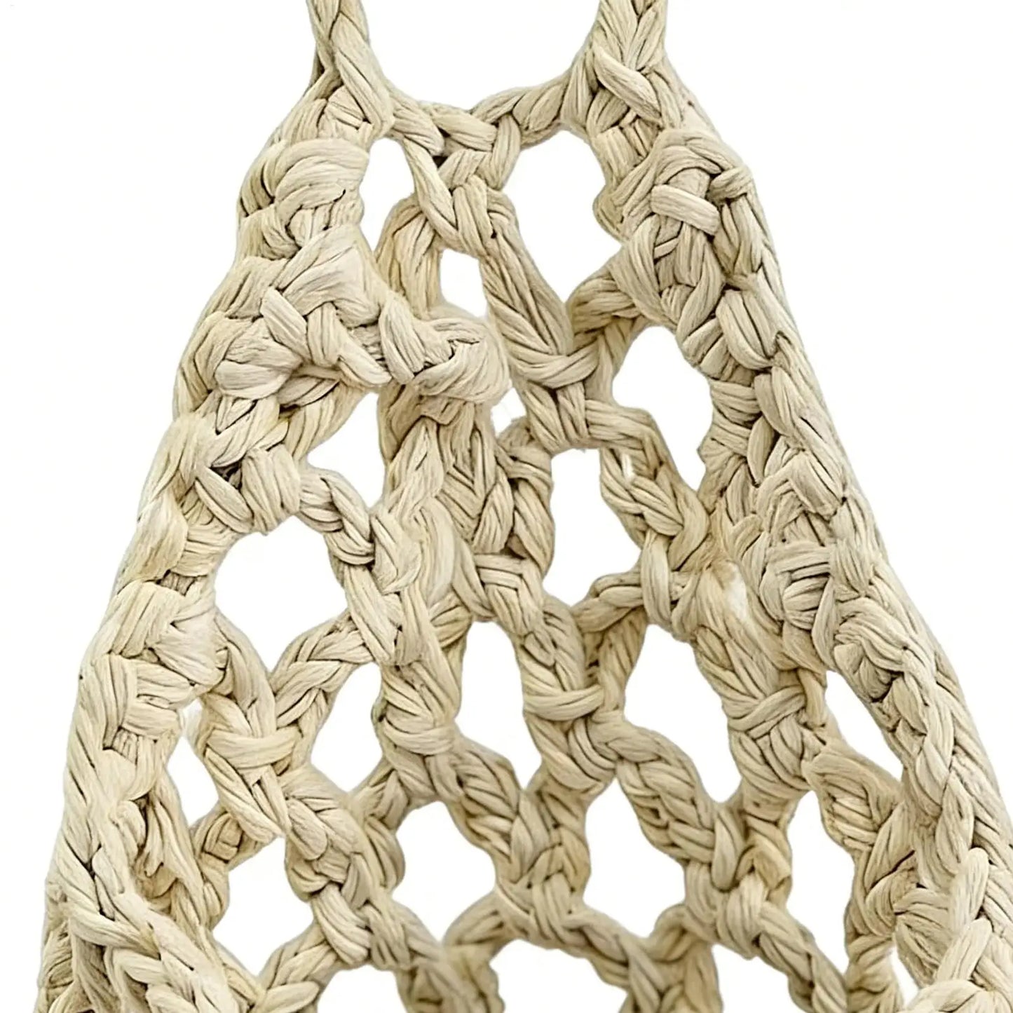 Boho Macrame Plant Hanger | Cotton Rope Woven Hanging Basket