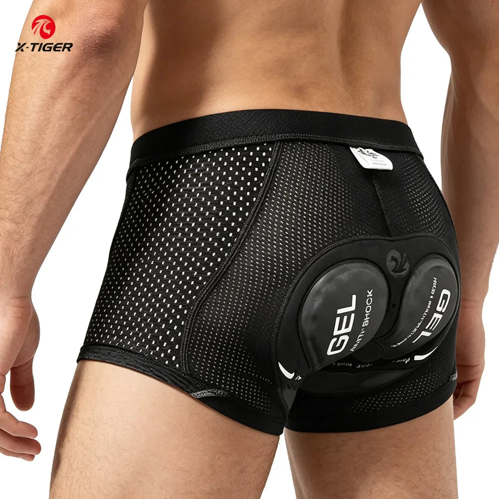 X-TIGER Men's 5D Gel Padded Cycling Shorts – MTB & Road