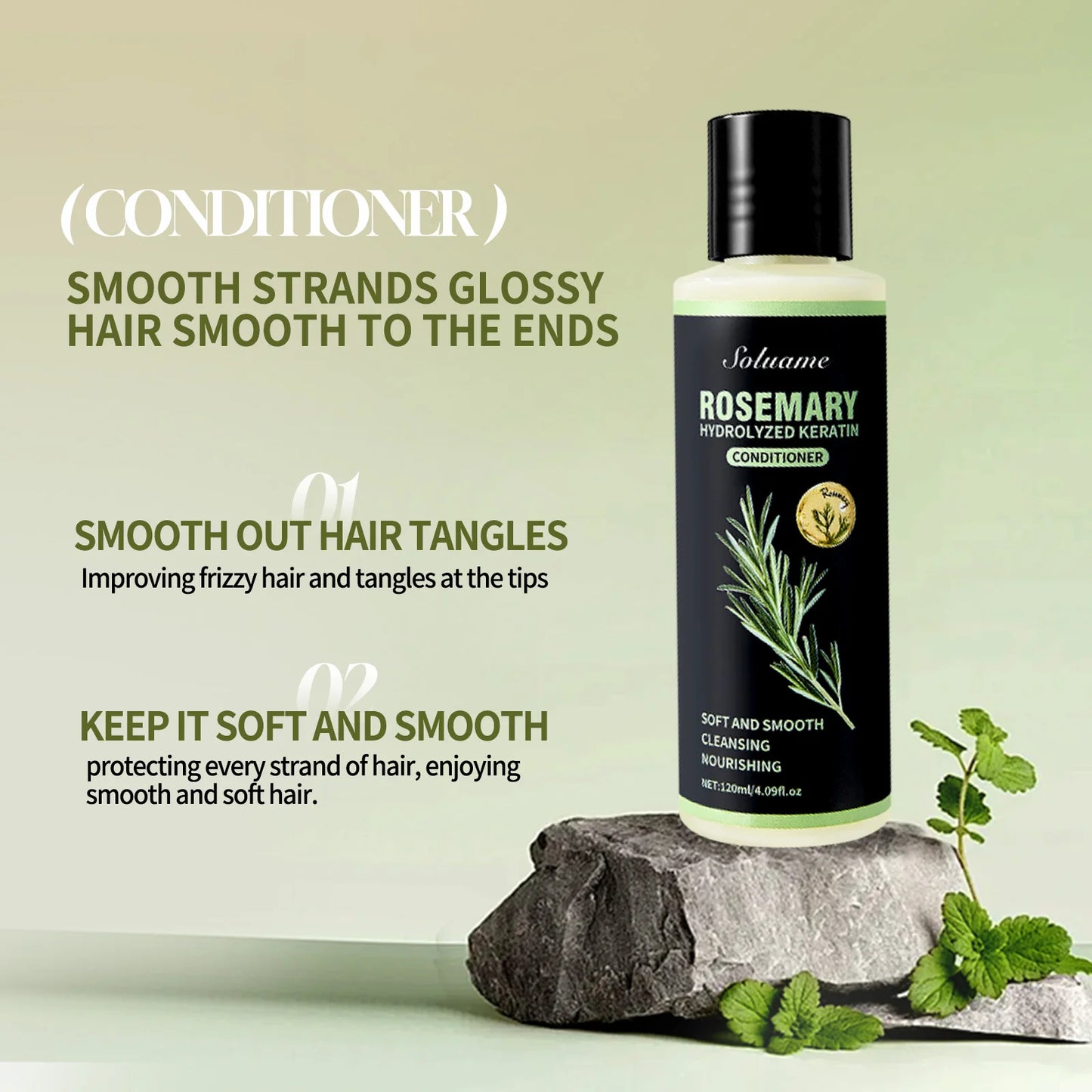 Rosemary Keratin Shampoo Conditioner Set for Care Peaceful Pleasures Health and Wellness