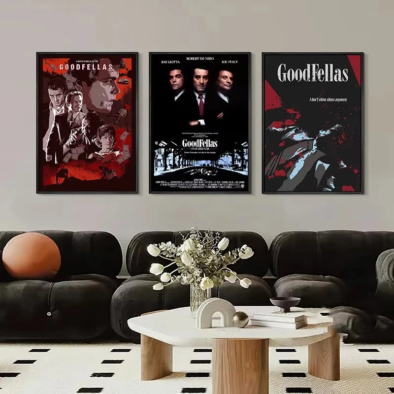 Goodfellas Retro Movie Poster Canvas Wall Art | Unframed Print