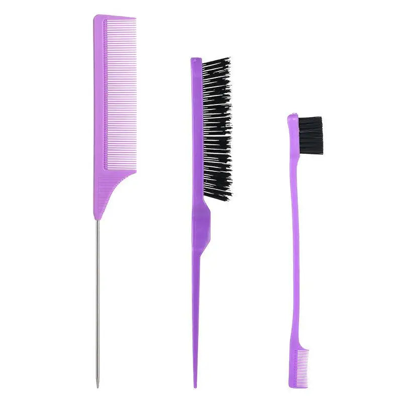 Pro Pointed Tail Salon Hairdressing Hair Styling Anti-static Comb Hair Brush Steel Needle Pin Rat Tail Combs Barber Accessories Peaceful Pleasures Health and Wellness A3