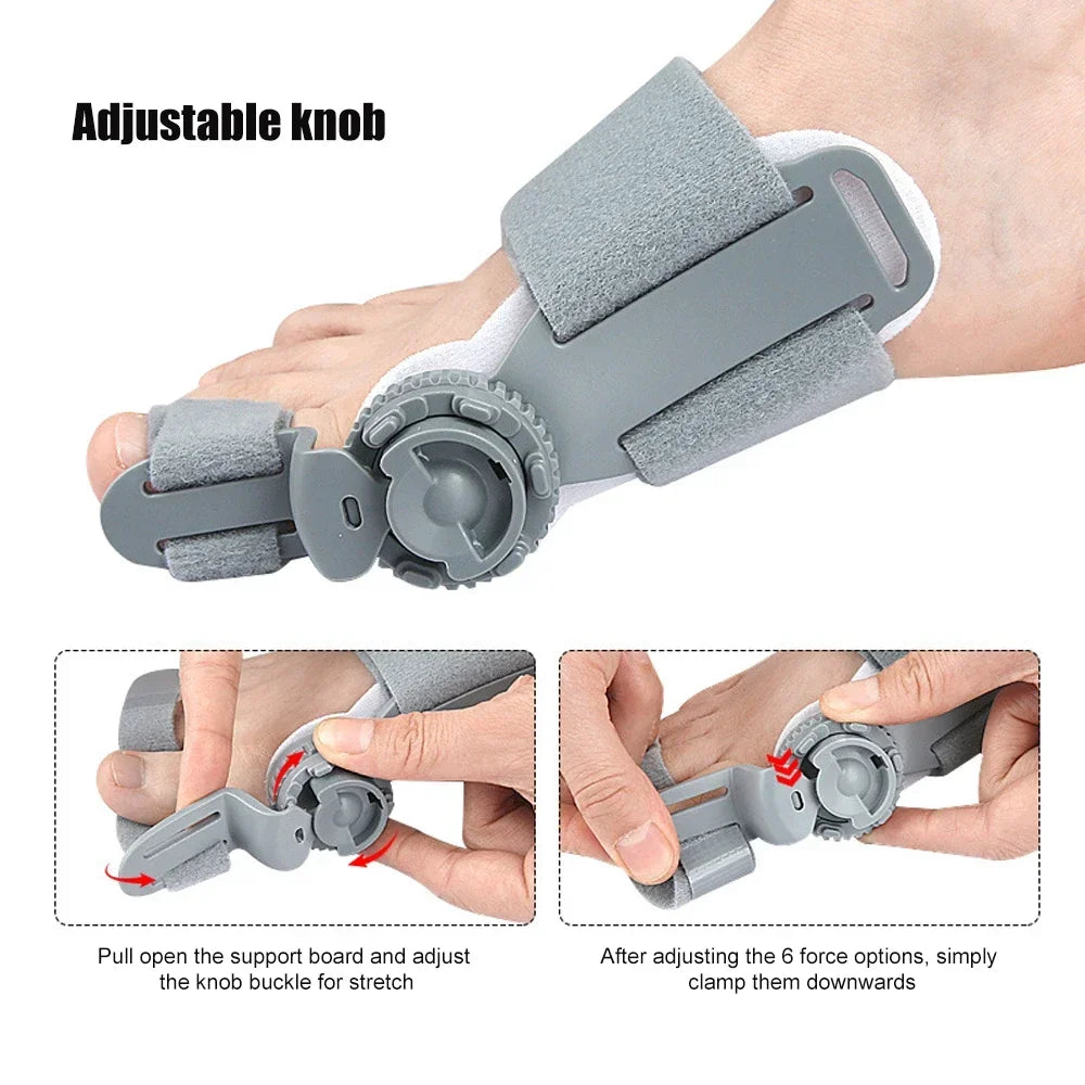 2-in-1 Bunion Corrector – Adjustable Toe Splint for Hallux Valgus Bunion Corrector Brace Peaceful Pleasures Health and Wellness
