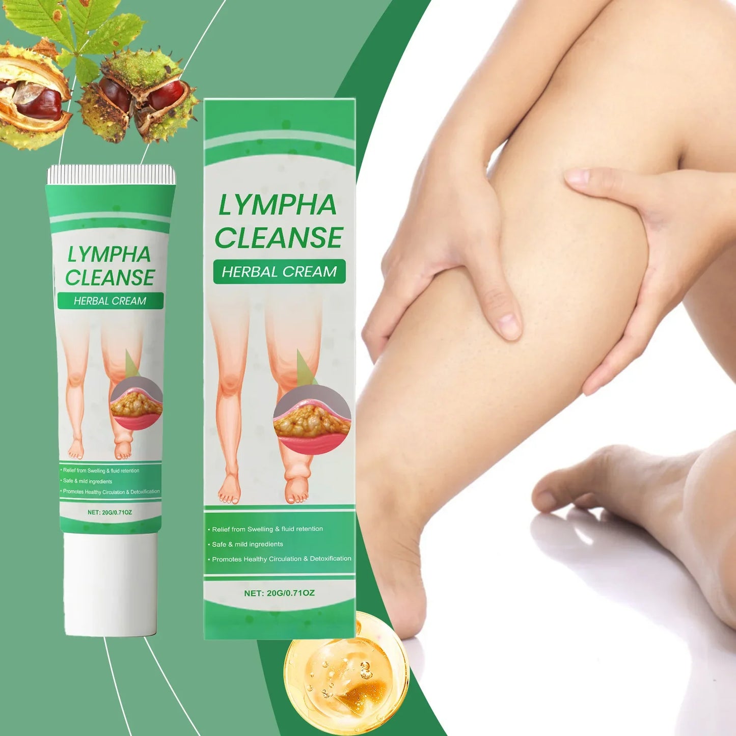 Herbal Lymph Cream – Lymphatic Massage, Detox & Swelling Relief