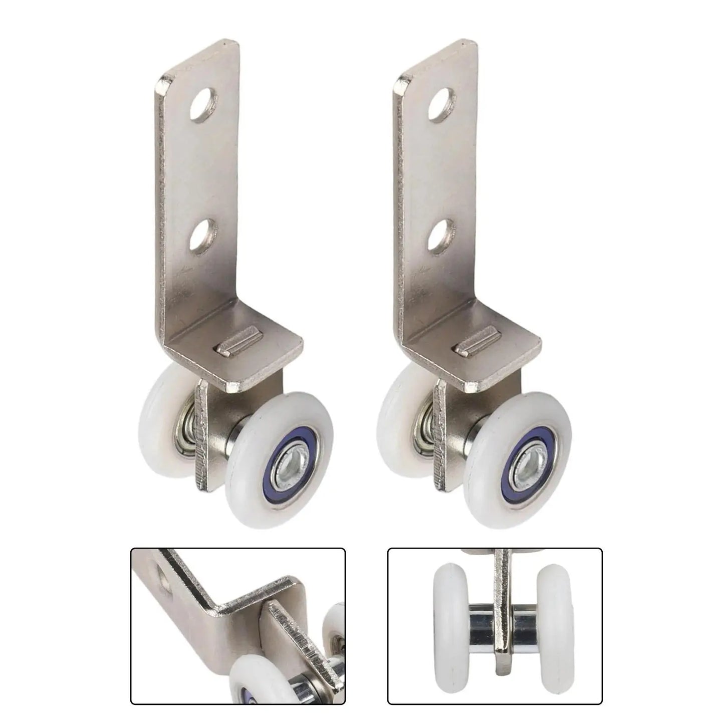 Sliding Door Pulley Block | Metal Bearing Track Roller 2/4 Pack