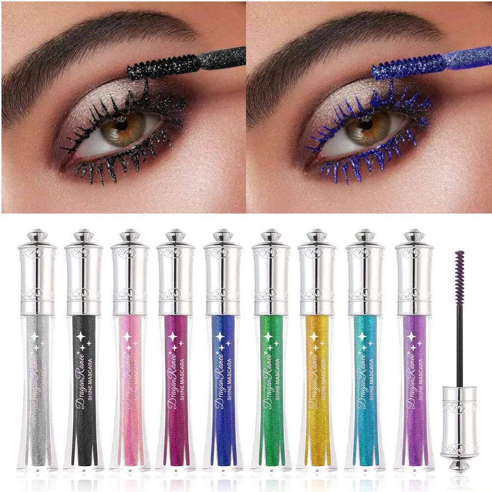 9 Color Glitter Diamond Mascara – Waterproof & Lengthening