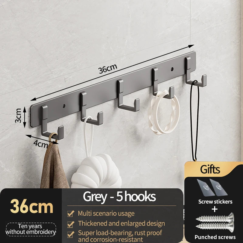 YUNJIEYA Aluminum Wall Hooks – Coat, Robe & Wardrobe Hanger