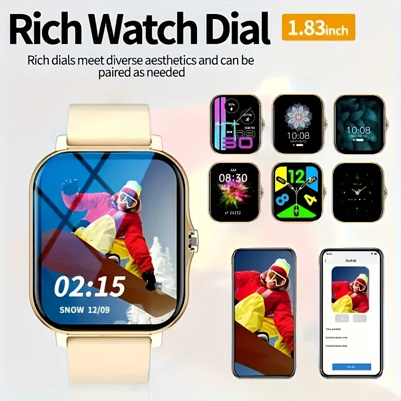 VETXI Smartwatch – HD Touch Screen, Calls, SMS & Alexa