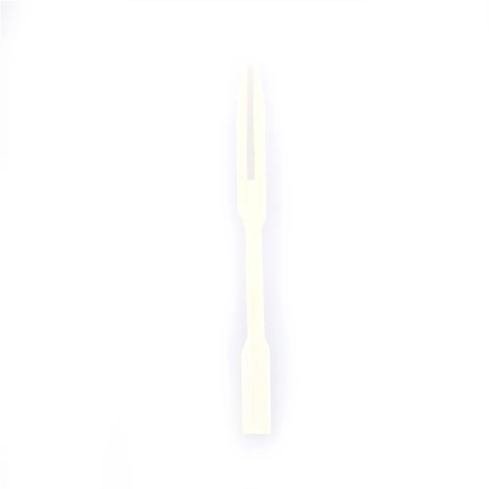 100PCS Bamboo Disposable Fruit & Dessert Forks | Party Tableware