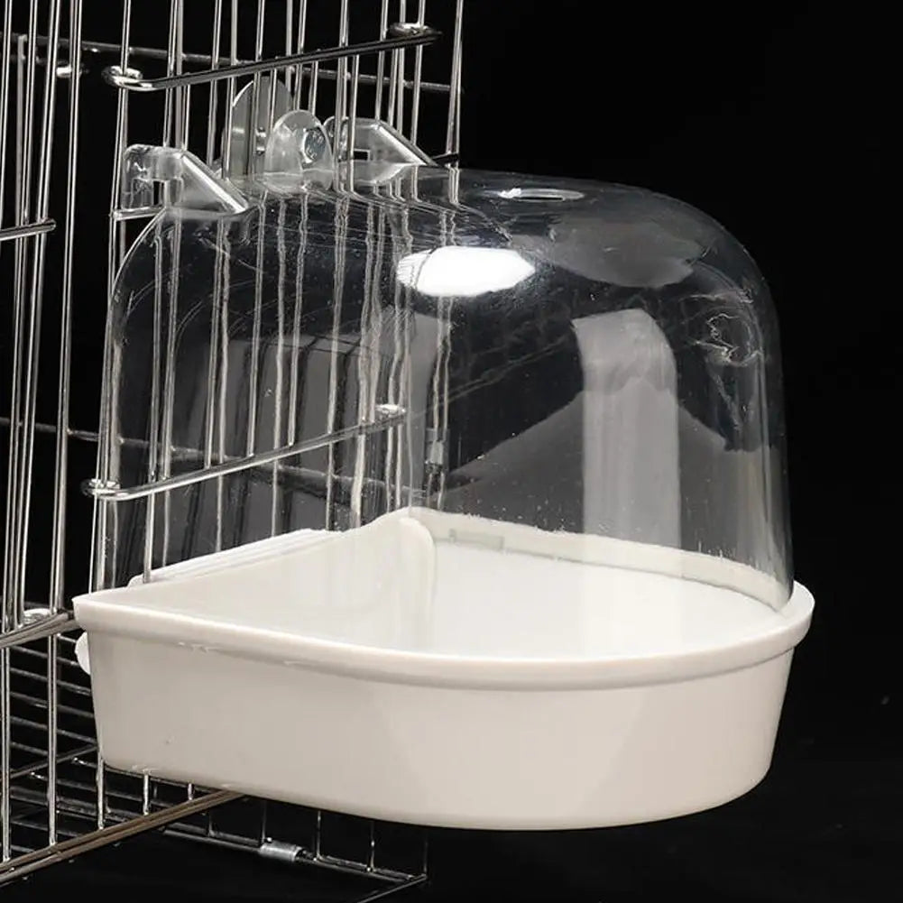 Hanging Bird Bath Box – Cage-Style Shower for Parrots & Parakeets